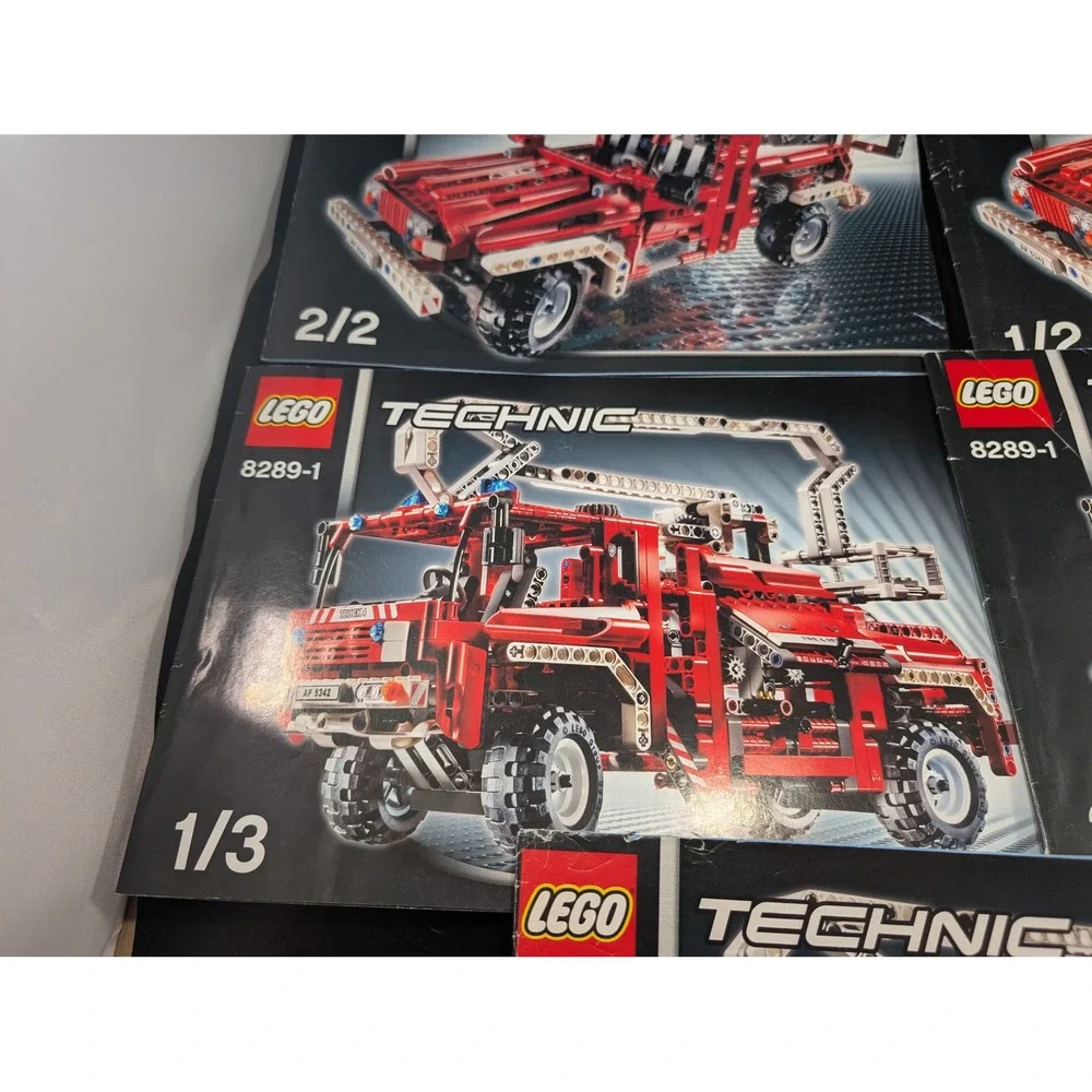 Lego Technic 8289 Fire Truck Instruction Manuals Booklets 1-3 & 1-2 Set‎